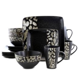 Elama Savannah 16 Piece Stoneware Dinnerware Set